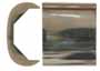Muzzle cap, 3/4" octagon, short shallow crescent, iron